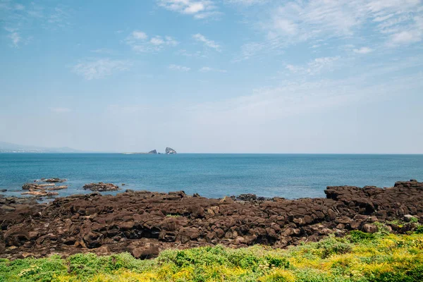 Jeju Olle Trail Vista Para Praia Ilha Jeju Coréia — Fotografia de Stock