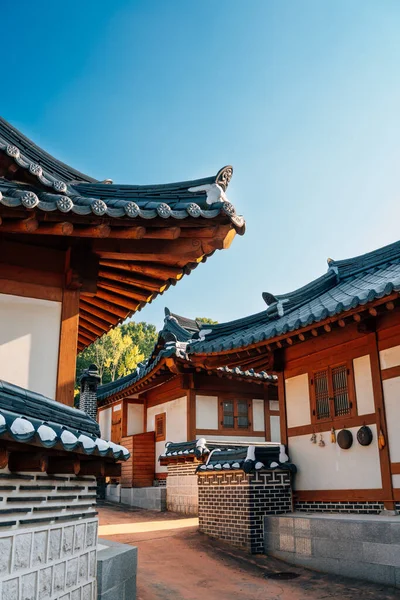 Традиционный Дом Деревне Гонг Ханок Корея — стоковое фото