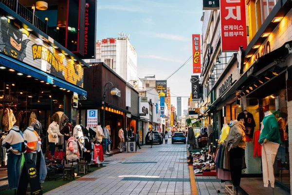 Gwangju Coréia Outubro 2021 Chungjang Shopping Street — Fotografia de Stock