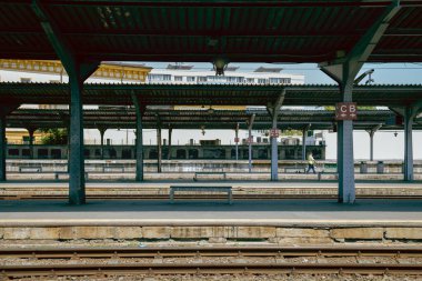 Bükreş, Romanya - 27 Temmuz 2019: Kuzey Tren İstasyonu (Gara de Nord))