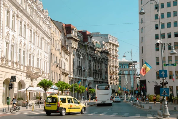 Бухарест Румыния Июля 2019 Года Strada Ion Campineanu City Center — стоковое фото