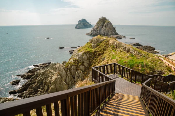 Vista Das Ilhas Oryukdo Mar Busan Coréia — Fotografia de Stock