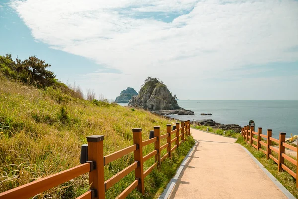 Vista Das Ilhas Oryukdo Mar Busan Coréia — Fotografia de Stock