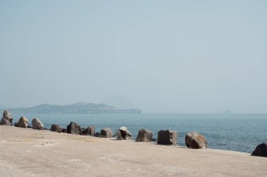 Kore Jeju Adası 'ndaki Gapado Adası Olle Trail sahil yolu.