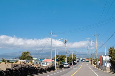 Jeju Olle Patikası köy ve Hallasan Dağı Jeju Adası, Kore