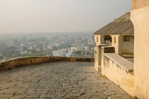 Nahargarh Fort Και Jaipur Άποψη Της Πόλης Στην Ινδία — Φωτογραφία Αρχείου