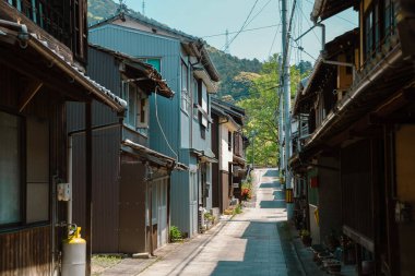 Japonya, Ehime 'deki Ozu köyü geleneksel ana caddesi.