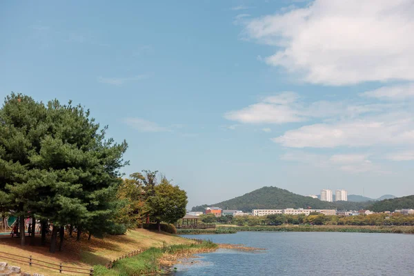 Hwarang Rekreační Areál Pohled Jezero Ansan Korea — Stock fotografie