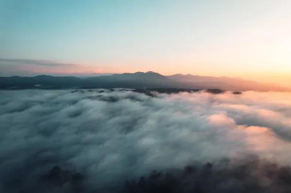 Niebla Las Montañas Naturaleza Mañana — Foto de Stock