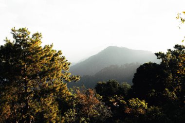Akşam manzaralı dağ manzarası, Günbatımı