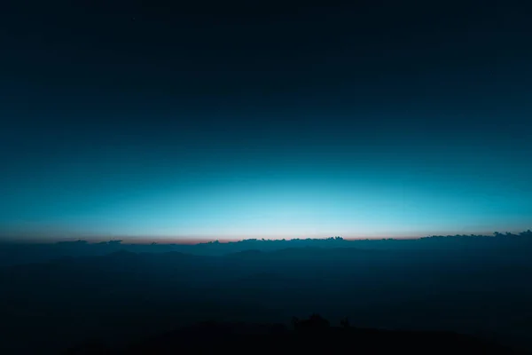 Mañana Antes Del Amanecer Montaña — Foto de Stock