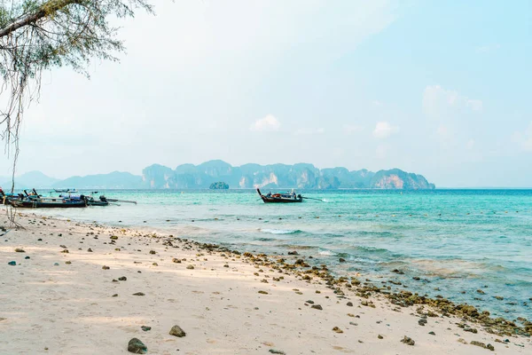 Beach Tropical Island Afternoon White Sand Blue Sea — Stock Fotó