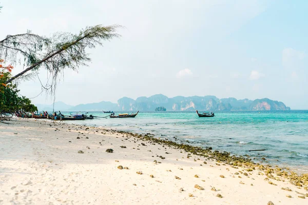 Beach Tropical Island Afternoon White Sand Blue Sea — Stock Fotó