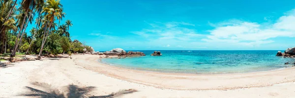 Tropischer Strand Und Blaues Meer Sommer Auf Der Insel — Stockfoto