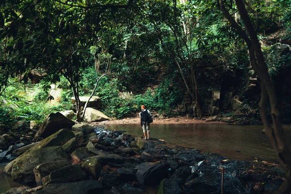 Водоспад Вологому Тропічному Лісі Мок Водоспад — стокове фото