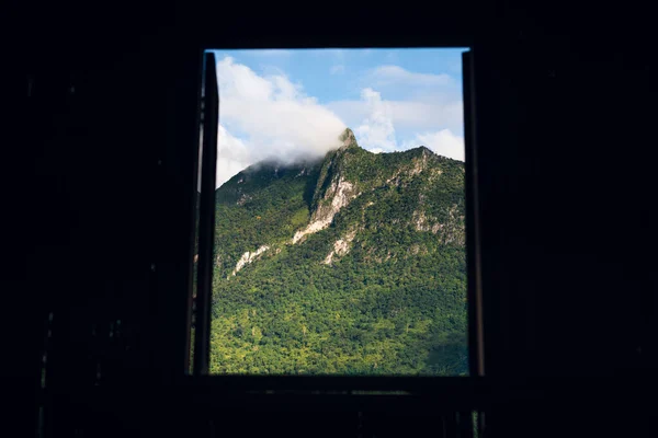 Vista Verde Montanha Doi Luang Chiang Dao — Fotografia de Stock