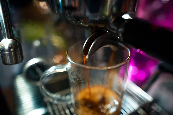 Expresso Coffee Dripping Machine Black Coffee —  Fotos de Stock
