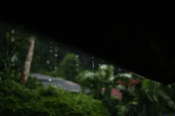 Капли Воды Дождливый День — стоковое фото