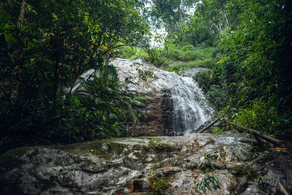 Vízesés Trópusi Erdő — Stock Fotó