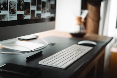 Working and find information on computer at home