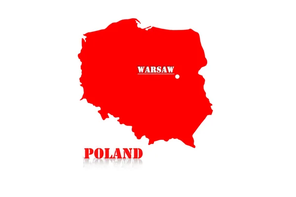 La mappa di Polonia — Foto Stock