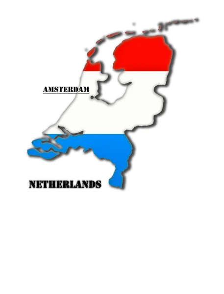 Mapa online de Holanda — Foto de Stock