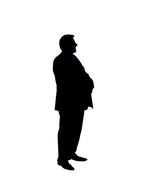 Silhouette dell'uomo d'affari — Foto Stock