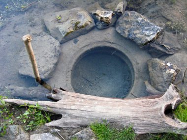 Spring with transparent and pure water
