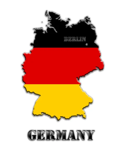 The map and of Germany — Stock Photo, Image