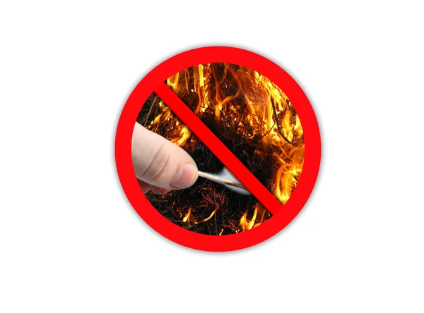 签署禁止使火 — 图库照片