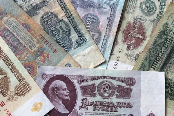 Hintergrund der sowjetischen Rubel — Stockfoto