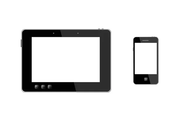 Tablet ve modern cep telefonu gösterimi — Stok fotoğraf