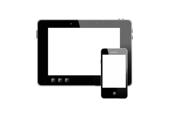 Illustration of tablet and modern mobile phone — Stock Photo, Image