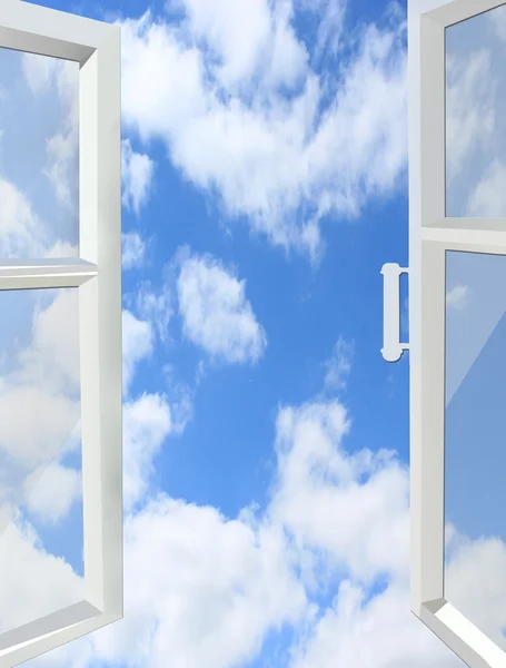 Fenster zum Himmel geöffnet — Stockfoto