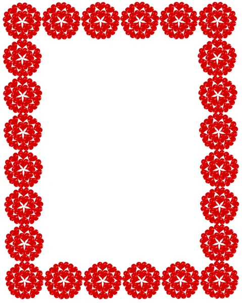 Frame van de rode Oekraïense patronen — Stockfoto