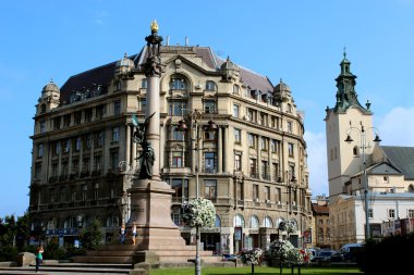 Polonyalı şair Anıtı adam mickiewicz Lviv