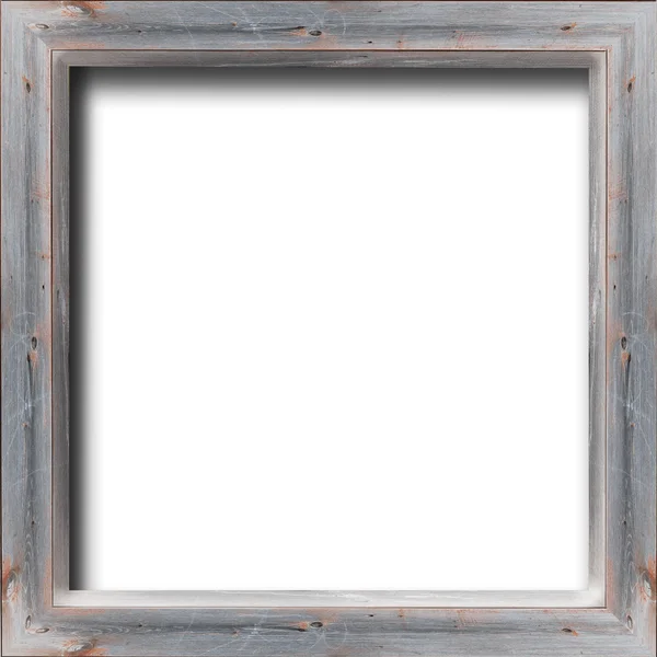 孤立的白色背景上的木制框架 — 图库照片