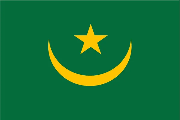 Nationale vlag van Mauritanië — Stockfoto