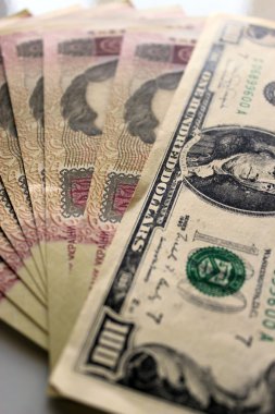 yüz dolar Ukrayna grivnas döşeme