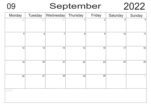 Calendario 2022 Planificador Negocios Para Hacer Una Lista Calendario Junio — Foto de Stock