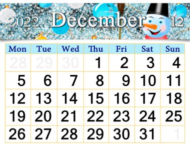 Aralık 2022 için Peri Kardan Adam 'la takvim. Noel tatili. Aylık takvim Aralık 2022. Takvim Yazdırılabilir. Mevsimlik doğal fotoğraflı duvar takvimi. Renkli yaprakları olan sonbahar parkı