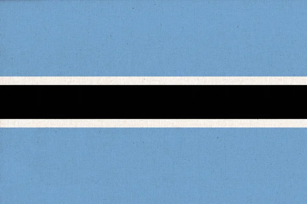 Vlag Van Botswana Botswana Vlag Stof Oppervlak Botswaanse Nationale Vlag — Stockfoto