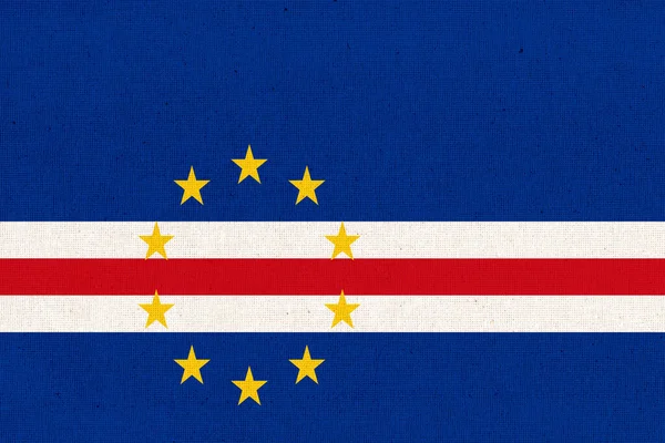 Bandeira Cabo Verde Bandeira Nacional Cabo Verde Superfície Tecido Bandeira — Fotografia de Stock