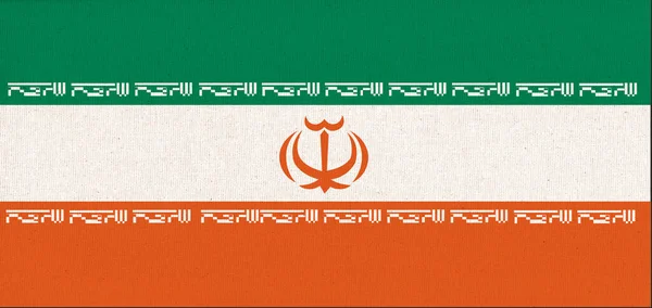 Σημαία Του Ιράν Ιρανική Σημαία Υφασμάτινη Επιφάνεια Ιρανική Εθνική Σημαία — Φωτογραφία Αρχείου