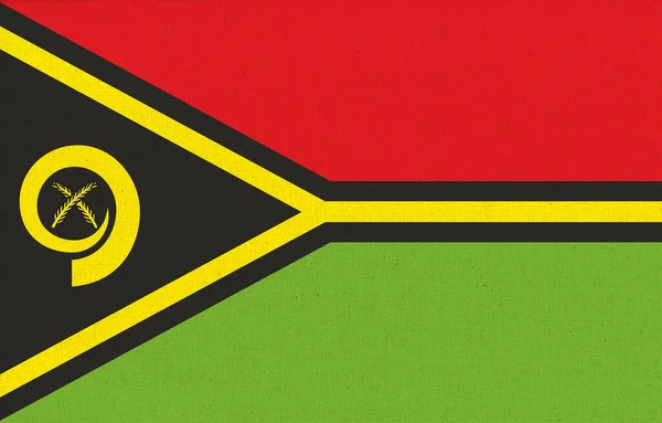Vlag Van Vanuatu Nationale Vanuatu Vlag Stof Oppervlak Vanuatu Nationale — Stockfoto