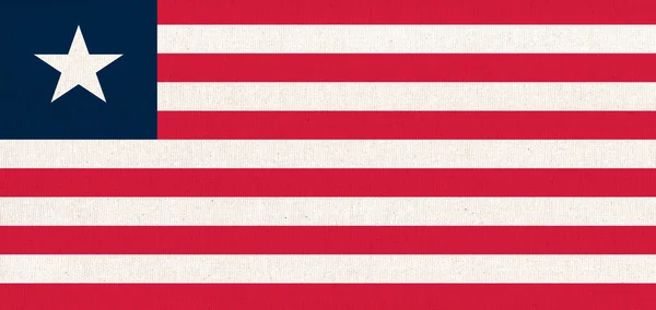 Flagge Von Liberia Nationalsymbol Liberias Textur Staatsflagge Von Liberia Auf — Stockfoto