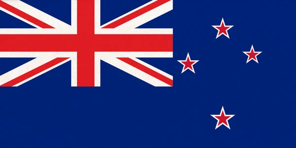 Flag New Zealand New Zealand Flag Fabric Surface Fabric Texture — Stock Photo, Image