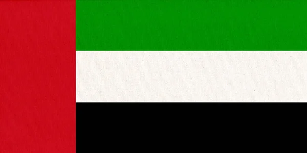 Flag United Arab Emirates Emirates Flag Fabric Surface Fabric Texture — Stock Photo, Image