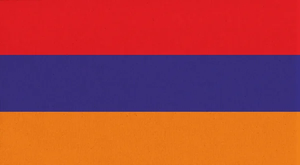 Flag Armenia Fabric Surface Armenia National Flag Textured Background Fabric — Stock Photo, Image