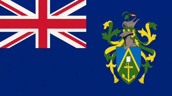 Pitcairn Adaları Bayrağı Kumaş Yüzeyinde Pitcairn Adaları Bayrağı Kumaş Dokusu — Stok fotoğraf